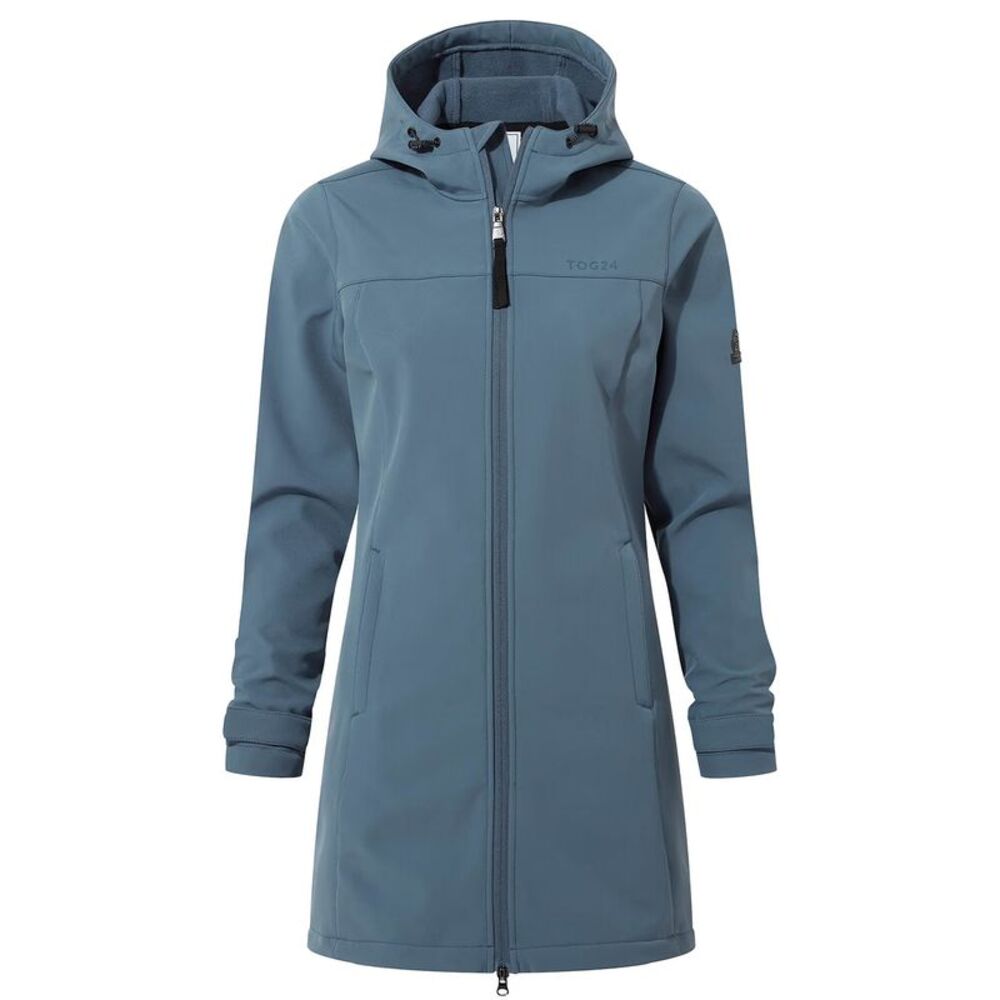 TOG24 Womens/Ladies Keld Long Length Soft Shell Jacket / Blue Stone